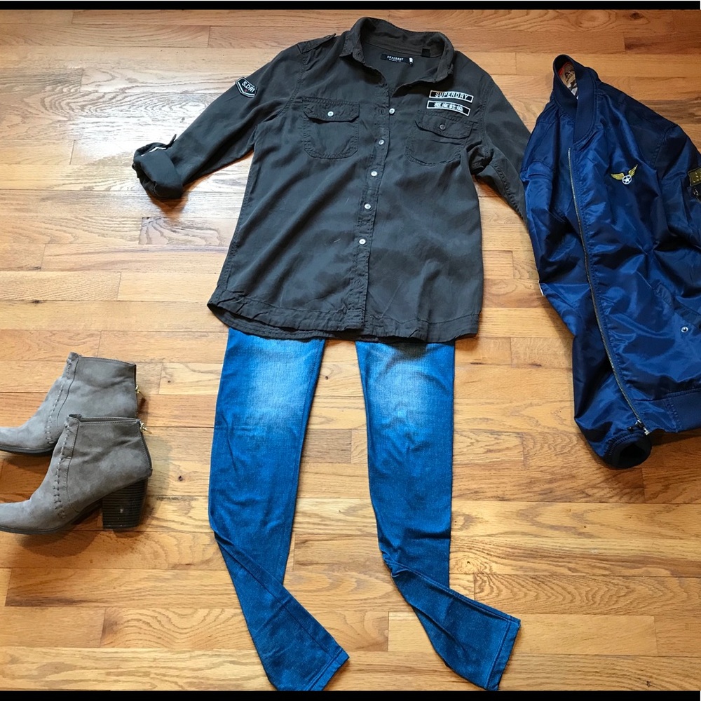 SuperDry Button Down Top